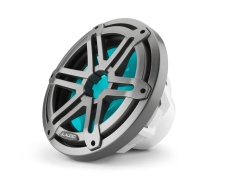 M3, 10-inch Marine Subwoofer with RGB LED Lighting, Grey Metallic Sport Grille