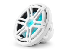 M3, 10-inch Marine Subwoofer with RGB LED Lighting, Gloss White Sport Grille