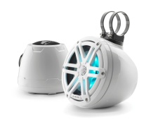 M3 VeX™ 6,5-inch Enclosed Coaxial Speakers with RGB LED Lighting, Gloss White Enclosure, Gloss White Sport Grille