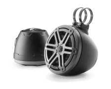 M3 VeX™  6,5-inch Enclosed Coaxial Speakers, Matt Black Enclosure, Grey Metallic Sport Grille