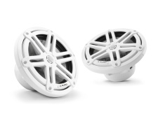 M3-770X-S-Gw 7.7-inch (196 mm) Marine Coaxial Speakers, White Sport Grilles with RGB LED Lighting 70W RMS