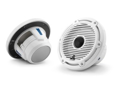 M6-650X-C-GwGw 6.5-inch (165 mm) Marine Coaxial Speakers, Gloss White Classic Grilles 75W RMS