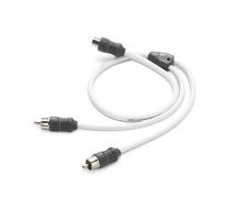 XMD-WHTAICY-1F2M; Twisted-Pair Marine Audio Y-Adaptor w/ Molded Connectors - 1 female jack/2 male plugs