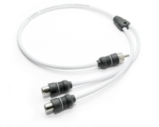 XMD-WHTAICY-1M2F; Twisted-Pair Marine Audio Y-Adaptor w/ Molded Connectors - 1 male plug/2 female jacks