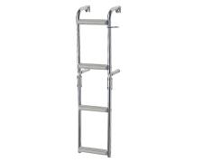 Foldable Ladder,Inox 316,1+2 steps,for narr.transom,90⁰