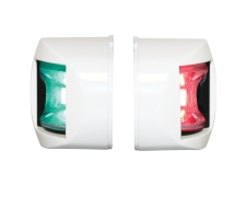 FOS LED 12 Starboard & Port Lights 112,5°, Side mounted, Set, with white housing