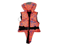 LALIZAS Lifejacket, 100N, ISO, Child, 15-30kg, Fluo Orange w/Aquatic Pattern