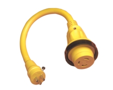 Marinco Adapter with Led 15A Male/30A Fem 25 Ft