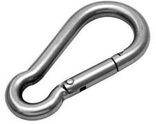 Snaphook with eye s.steel 13x160mm