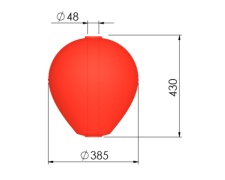 POLYFORM märgistuspoi CC2 punane; 385 mm x 430 mm