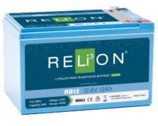 RELiON 12.8V 12Ah F2 Terminal LiFePO4 Battery