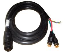 Simrad NSE, NSS Video/Comms Cable (8 pin conn. to bare wires for NMEA and 2 RCA female for Video in Port one and two)  2 m (6.5