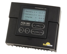 FOX-360 LCD, 20A, 12V/24V 2 Batt, over- +discharge protection
