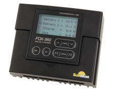 FOX-360 LCD, 20A, 12V/24V; 2 Batt, over- +discharge protection