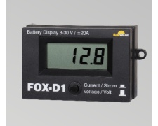 FOX-D1 voltage/current display; surface mount, max. 20 A, 8-30 V