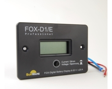 FOX-D1/E voltage/current display; flush mount version, max. 20 A, 8-30 V
