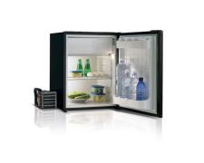 C75LA, Single door refrigerator + holding plate - BLACK -, 75L, 12/24Vdc, External