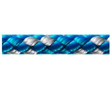 8-PLAITED DINGHY, 4mm, blue/silver