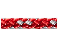 8-PLAITED DINGHY, 4mm, red/silver