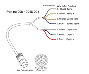 Navico 7 Pin anduri adapter - lahtised juhtmed