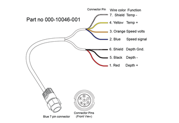 Navico 7 Pin Transducer Adapter - Bare wires