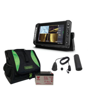 Lowrance ELITE FS 9 AI 3-in-1+KOTT L+ Aku 7Ah+Jääandur