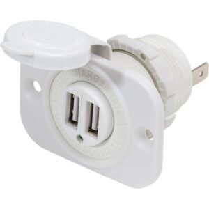 Blue Sea Systems 12 V DC 2USB laadija 5V 2.1 A SCKT WHT
