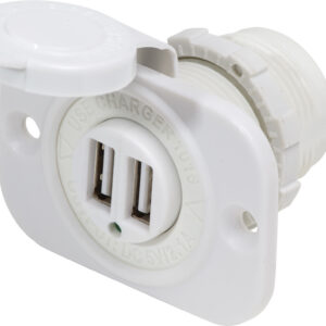 Blue Sea Systems 12VDC 2USB CHARGER 5V 2.1A SCKT WHT