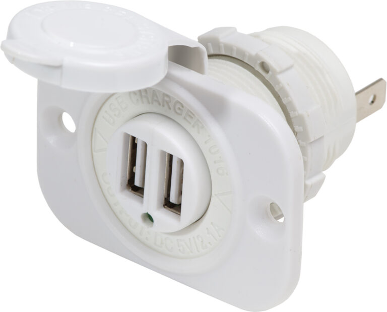 Blue Sea Systems 12VDC 2USB CHARGER 5V 2.1A SCKT WHT