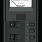 Blue Sea Systems Panel 360 230 V AC 2POS koos pealüliti VMTRFR