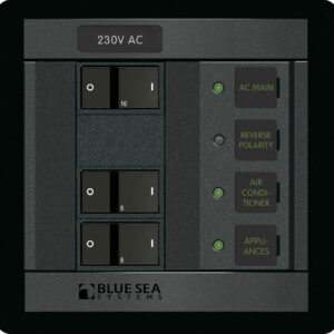 Blue Sea Systems Panel 360 230 V AC 2POS koos pealüliti FR