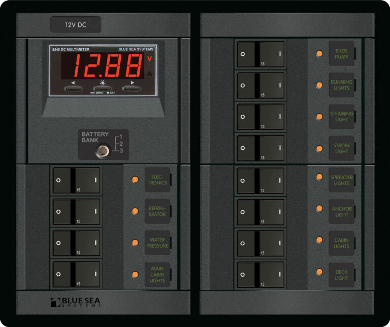 Blue Sea Systems PANEL 360 12VDC 12POS DMM FR