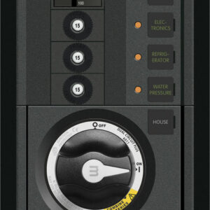 Blue Sea Systems PANEL 360 DC M DUAL MAIN+3POS CLB V