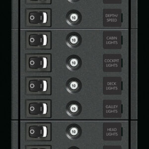 Blue Sea Systems PANEL 360 DC 12POS SW CLB V