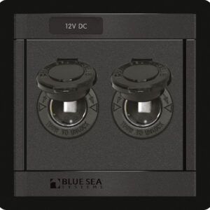 Blue Sea Systems PANEL 360 DC 2 12V SOCKET S