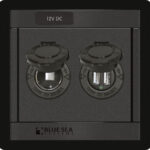 Blue Sea Systems PANEL 360 DC 12V pesa kahe USB-väljundiga CHARGER