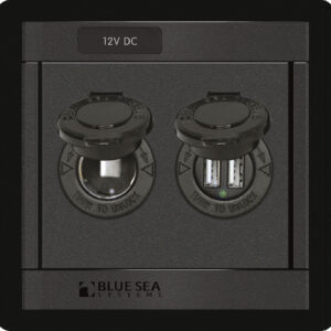 Blue Sea Systems PANEL 360 DC 12V LIGZDAS DIVKĀRŠAIS USB LĀDĒTĀJS