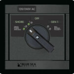 Blue Sea Systems Panel 360 120/240 V AC pöördlüliti65 AOFF+2