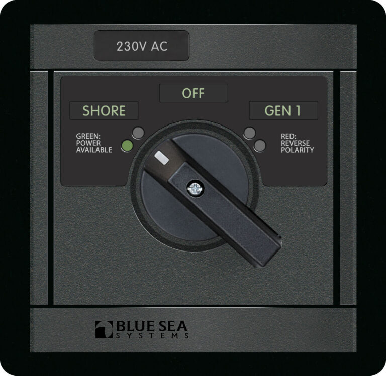 Blue Sea Systems AC pöördlüliti paneel 230 V/65 A OFF+2