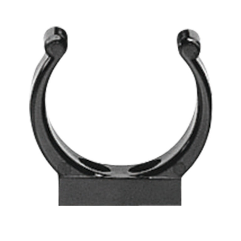 Plastic Support Clip, Ø25mm, Black