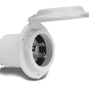 Marinco INLET,16A CONTOURED EXP. W/ SS TRIM