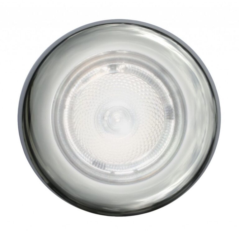 3980 SERIES WHITE LIGHT SPOTLED WHITE AMBIENT RING, SATIN SS RING