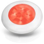 Ümmargune LED-valgusti PUNANE MD24 WH