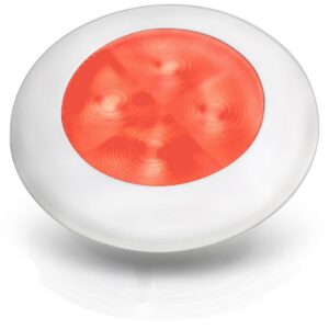 Ümmargune LED-valgusti PUNANE MD24 WH