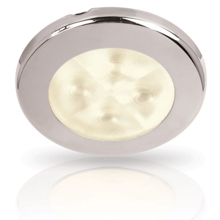 LED allvalgusti, RAKINO valge 12V DC, läikiv roostevaba raam 75mm