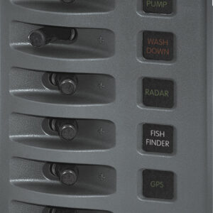 Blue Sea Systems paneel veekindel 12V DC kaitsmetega 6POS hall