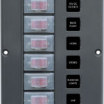 Blue Sea Systems paneļa slēdzis H2O CB 6POS pelēks