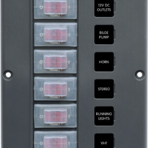 Blue Sea Systems paneel SWITCH H2O CB 6POS hall