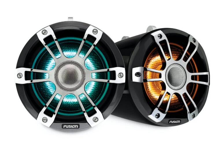 8.8´´ Sports Grey Chrome Tower Speaker, CRGBW LED; SG-FLT882SPC
