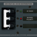 „Blue Sea Systems“ SKYDELIO 120/240 VAC PAGRINDINIS 50 A